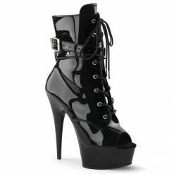 Pleaser DELIGHT-1033 - Blk Pat/Blk