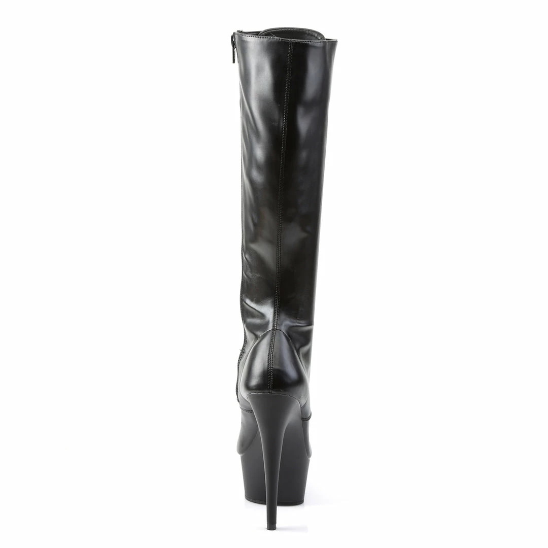 Pleaser Drag Queen DELIGHT-2023 - Blk Str Faux Leather/Blk Matte 6 Pleaser Drag Queen DELIGHT-2023 - Blk Str Faux Leather/Blk Matte
