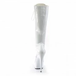 Pleaser DELIGHT-2023 - Wht Str Pat/Wht Drag Queen