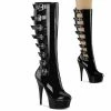 Pleaser DELIGHT-2047 - Blk Pat/Blk Exotic Dancing
