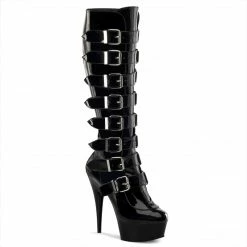 Pleaser DELIGHT-2049 - Blk Pat/Blk