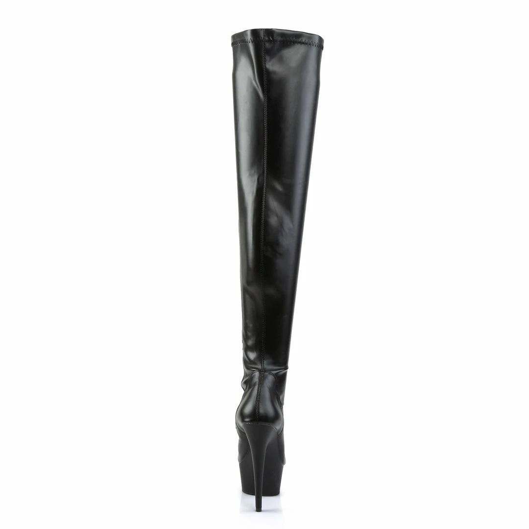 Pleaser DELIGHT-3000 - Blk Str Faux Leather/Blk Matte Exotic Dancing 6 Pleaser DELIGHT-3000 - Blk Str Faux Leather/Blk Matte Exotic Dancing