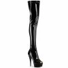Pleaser DELIGHT-3011 - Blk Str. Pat/Blk 2 Pleaser DELIGHT-3011 - Blk Str. Pat/Blk