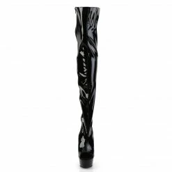 Pleaser Exotic Dancing DELIGHT-3017 - Blk Str Pat/Blk 8 Pleaser Exotic Dancing DELIGHT-3017 - Blk Str Pat/Blk