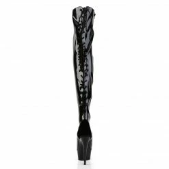Pleaser Exotic Dancing DELIGHT-3017 - Blk Str Pat/Blk 10 Pleaser Exotic Dancing DELIGHT-3017 - Blk Str Pat/Blk
