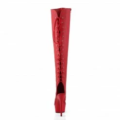 Pleaser Exotic Dancing DELIGHT-3019 - Red Faux Leather/Red Matte