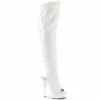 Pleaser DELIGHT-3019 - Wht Faux Leather/Wht
