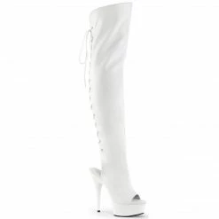 Pleaser DELIGHT-3019 - Wht Faux Leather/Wht