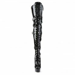 Pleaser DELIGHT-3028 - Blk Str Pat/Blk Exotic Dancing