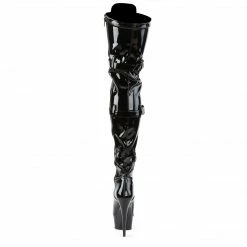 Pleaser DELIGHT-3028 - Blk Str Pat/Blk Exotic Dancing