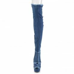 Pleaser DELIGHT-3030 - Denim Blue Str Fabric