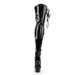 Pleaser Exotic Dancing DELIGHT-3050 - Blk Str Pat/Blk