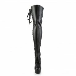 Pleaser Exotic Dancing DELIGHT-3050 - Blk Str Faux Leather/Blk Matte 8 Pleaser Exotic Dancing DELIGHT-3050 - Blk Str Faux Leather/Blk Matte