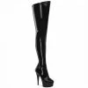 Pleaser DELIGHT-4000 - Blk Str Pat/Blk