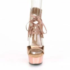 Pleaser DELIGHT-600-14 - Rose Gold Metallic Pu/Rose Gold Chrome Exotic Dancing