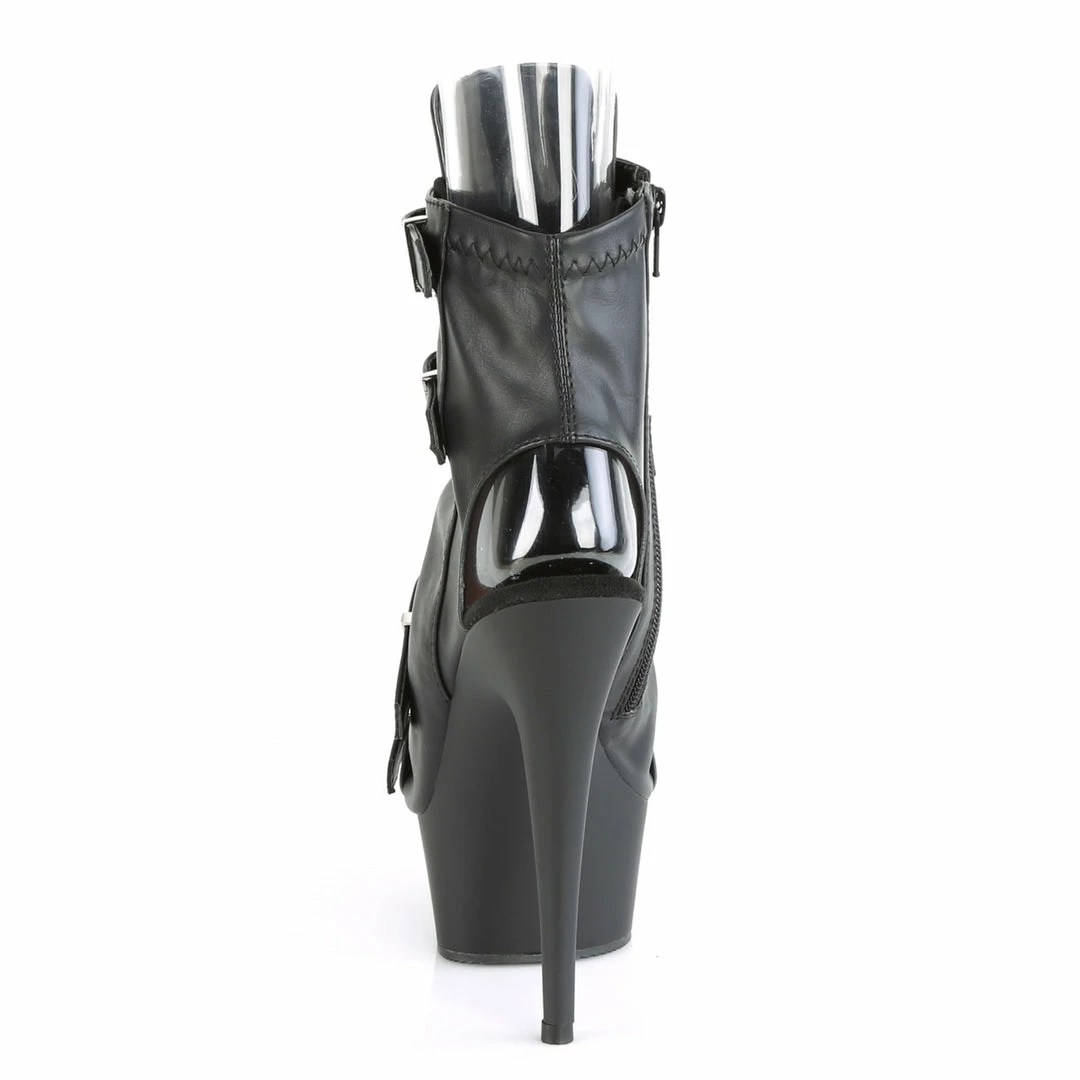 Pleaser DELIGHT-600-19 - Blk Faux Leather/Blk Matte Exotic Dancing 6 Pleaser DELIGHT-600-19 - Blk Faux Leather/Blk Matte Exotic Dancing