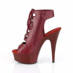 Pleaser DELIGHT-600-20 - Burgundy Faux Leather/Burgundy Matte Exotic Dancing
