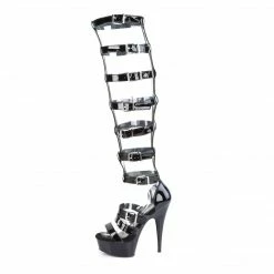 Pleaser DELIGHT-600-46 - Blk Pat/Blk
