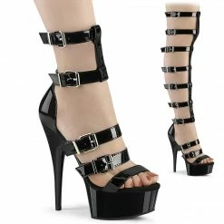 Pleaser DELIGHT-600-46 - Blk Pat/Blk