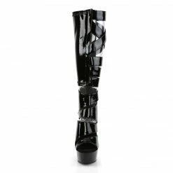 Pleaser Exotic Dancing DELIGHT-600-49 - Blk Str Pat/Blk