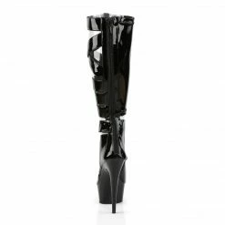 Pleaser Exotic Dancing DELIGHT-600-49 - Blk Str Pat/Blk