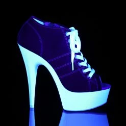 Pleaser DELIGHT-600SK-01 - Red Canvas/Neon White Exotic Dancing 11 Pleaser DELIGHT-600SK-01 - Red Canvas/Neon White Exotic Dancing