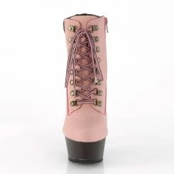 Pleaser DELIGHT-600TL-02 - B. Pink Nubuck Faux Leather/D. Brown Matte