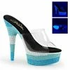 Pleaser DELIGHT-601UVS - Clr/Neon Multi Blue
