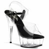 Pleaser Exotic Dancing DELIGHT-608 - Clr-Blk/Clr 1 Pleaser Exotic Dancing DELIGHT-608 - Clr-Blk/Clr