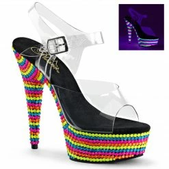 Pleaser DELIGHT-608RBS - Clr/Neon Multi