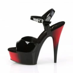 Pleaser DELIGHT-609BR - Blk Pat/Red-Blk
