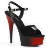 Pleaser DELIGHT-609BR - Blk Pat/Red-Blk