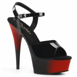 Pleaser DELIGHT-609BR - Blk Pat/Red-Blk