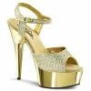 Pleaser DELIGHT-609G - Gold Multi Gltr/Gold Chrome