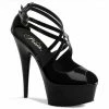 Pleaser DELIGHT-612 - Blk/Blk