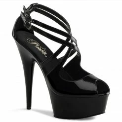 Pleaser DELIGHT-612 - Blk/Blk