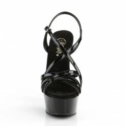 Pleaser DELIGHT-613 - Blk Pat/Blk