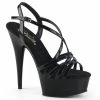 Pleaser DELIGHT-613 - Blk Pat/Blk