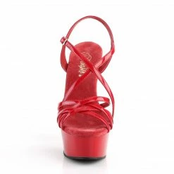 Pleaser DELIGHT-613 - Red Pat/Red Exotic Dancing