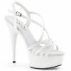 Pleaser DELIGHT-613 - Wht Pat/Wht Exotic Dancing