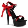 Pleaser DELIGHT-615 - Blk-Red/Blk