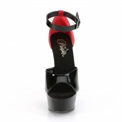Pleaser Exotic Dancing DELIGHT-617 - Blk-Red Pat/Blk-Red