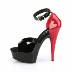 Pleaser Exotic Dancing DELIGHT-617 - Blk-Red Pat/Blk-Red