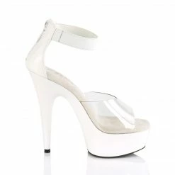 Pleaser DELIGHT-624 - Clr-Wht Elastic Band/Wht Matte 11 Pleaser DELIGHT-624 - Clr-Wht Elastic Band/Wht Matte