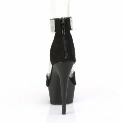 Pleaser Exotic Dancing DELIGHT-625 - Blk Faux Suede/Blk Matte