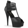 Pleaser DELIGHT-626 - Blk Faux Leather/Blk Matte
