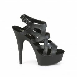 Pleaser DELIGHT-644 - Blk Faux Leather/Blk Matte