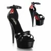Pleaser DELIGHT-662 - Blk Pat/Blk