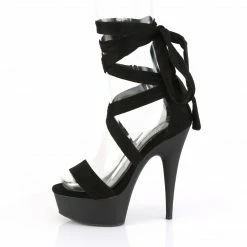 Pleaser DELIGHT-671 - Blk Faux Suede/Blk Matte
