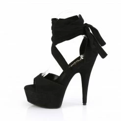 Pleaser DELIGHT-679 - Blk Faux Suede/Blk Faux Suede